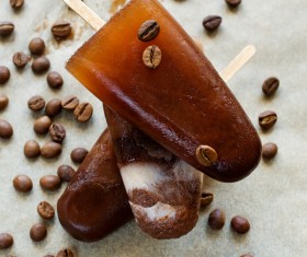 Coco popsicles Stock Photo