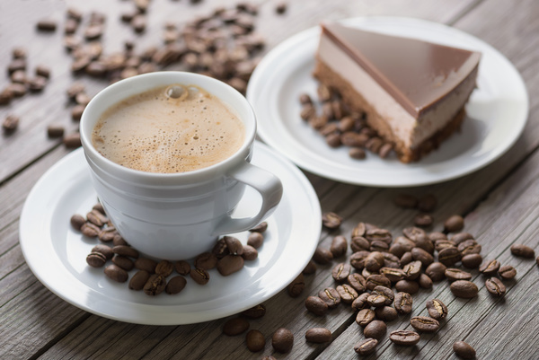 Coffee and chocolate dessert Stock Photo