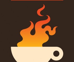 Coffee bar poster retro template vector 02