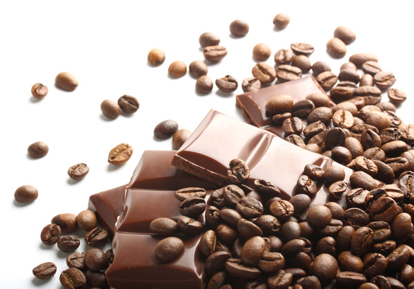 Coffee beans and candy chocolate Stock Photo 05