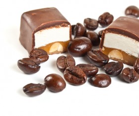 Coffee beans and candy chocolate Stock Photo 06