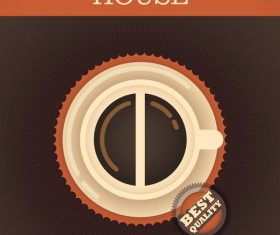 Coffee house poster template vector