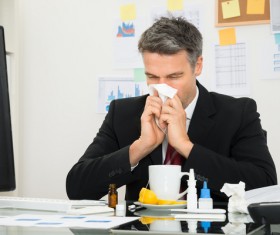 Colds man Stock Photo 02