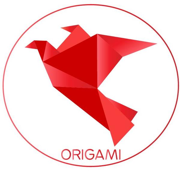 Color origami bird vector illustration 03