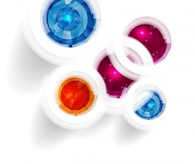 Colored round abstract background vector