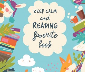 Cute cartoon animals frame with easter card 01