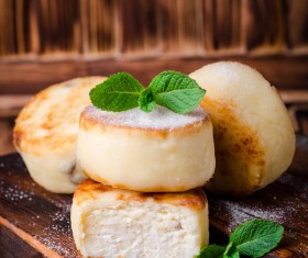 Delicious cheese pancakes Stock Photo