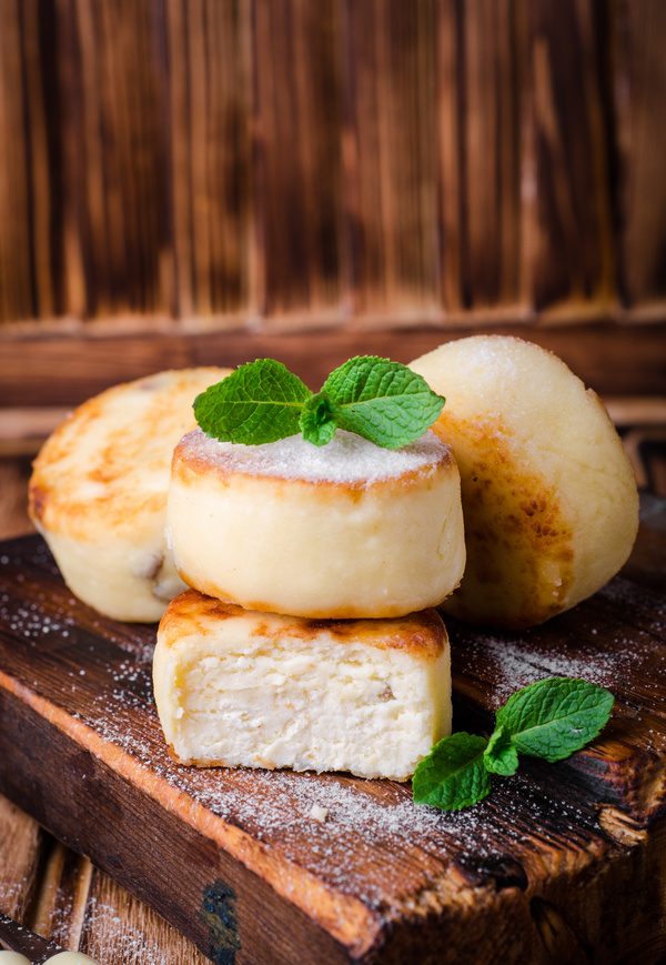 Delicious cheese pancakes Stock Photo