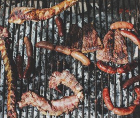 Delicious yummy barbecue food Stock Photo