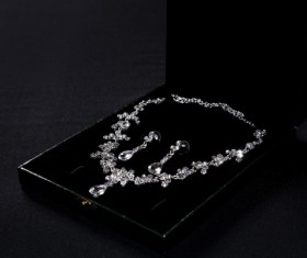 Diamond necklace Stock Photo