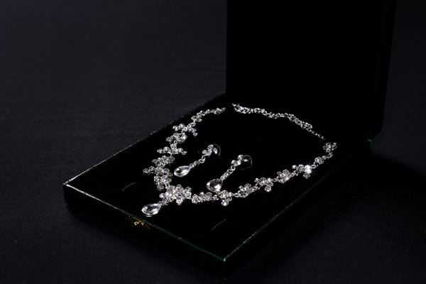 Diamond necklace Stock Photo