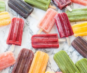 Different flavors of ice cream Stock Photo 01