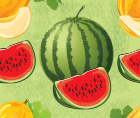 Different melon pattern seamless vector