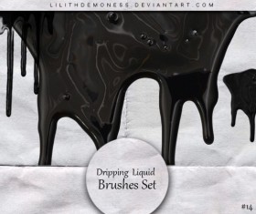Dripping Liquid Photoshop Brushes
