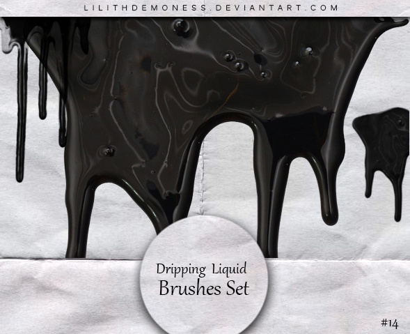 Dripping Liquid Photoshop Brushes