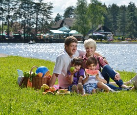 Family Sunday outing Stock Photo 01