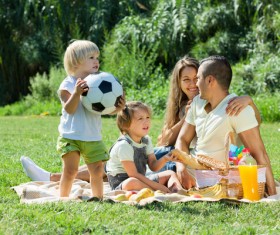 Family Sunday outing Stock Photo 05