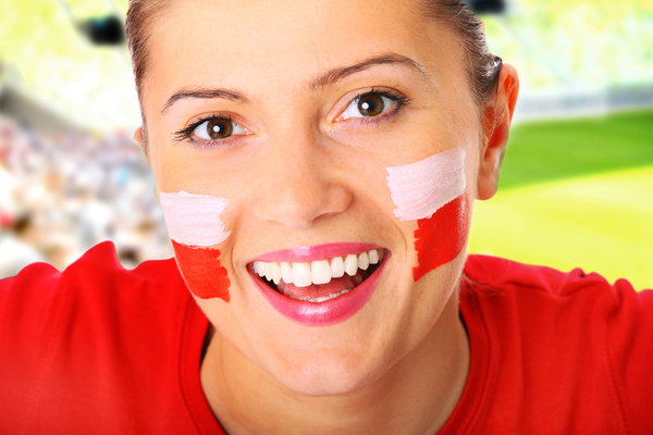 Fans from different countries Stock Photo 06