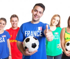Fans from different countries Stock Photo 10
