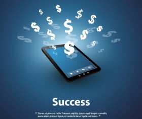 Financial business template vector material