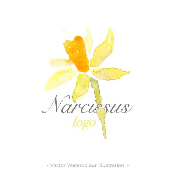 Flower watercolor logo vector 05