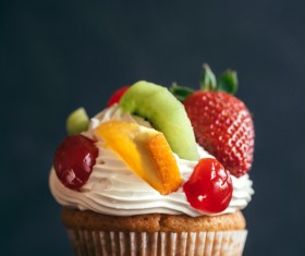 Fruit cupcakes Stock Photo 01