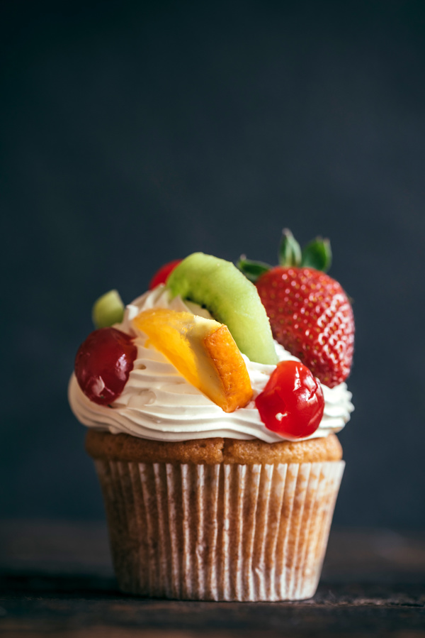 Fruit cupcakes Stock Photo 01