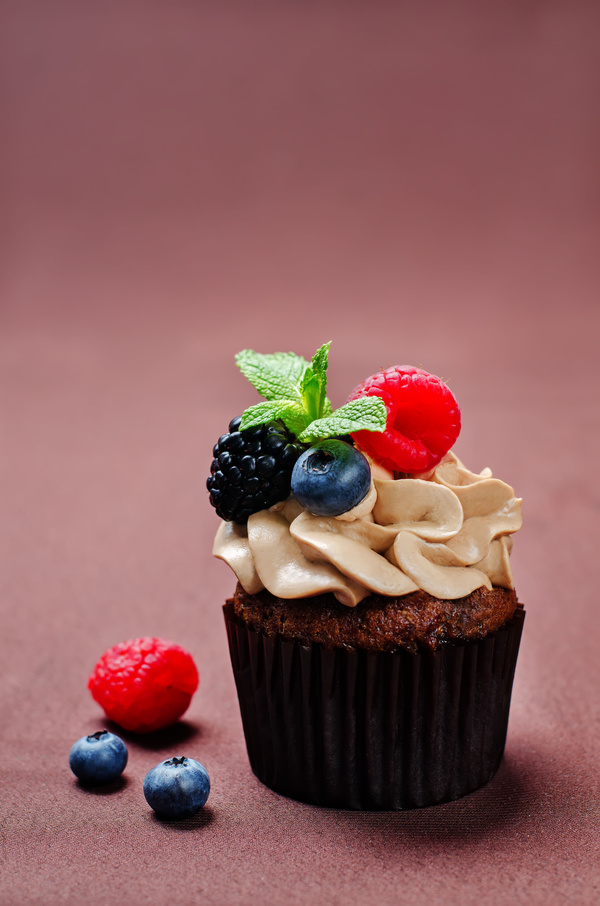 Fruit cupcakes Stock Photo 03