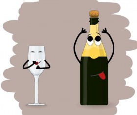 Funny food cartoon personage vector 05