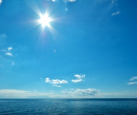 Glaring sunshine and blue calm sea Stock Photo 01