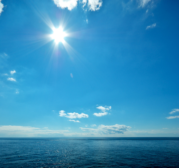Glaring sunshine and blue calm sea Stock Photo 01