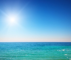 Glaring sunshine and blue calm sea Stock Photo 02