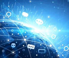 Global tech concept background vector 01