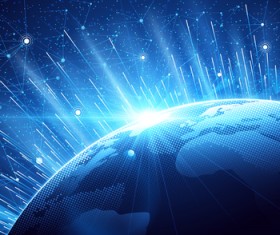 Global tech concept background vector 02