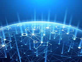 Global tech concept background vector 03