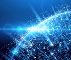 Global tech concept background vector 04