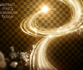 Golden light abstract effect vector material
