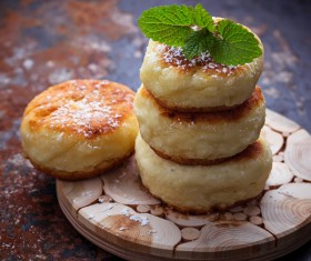 Golden pancakes Stock Photo 02