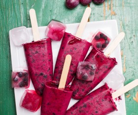 Grape flavors popsicles Stock Photo 02