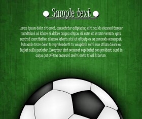 Green background soccer poster vector