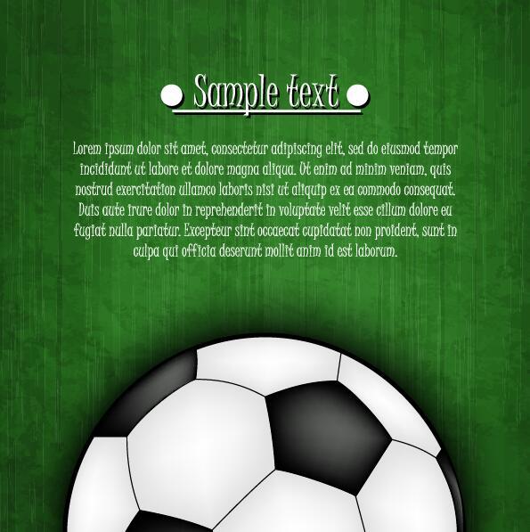 Green background soccer poster vector