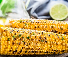 Grilled corn Stock Photo