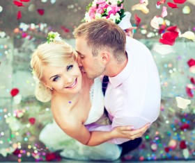 Groom Kiss the brides Stock Photo 04