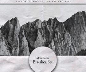 HD Mountains Photoshop Brushes