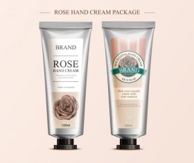 Hand cream package template vector 01