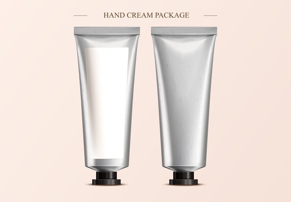 Hand cream package template vector 02