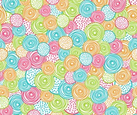 Hand drawn circles seamless pattern vector