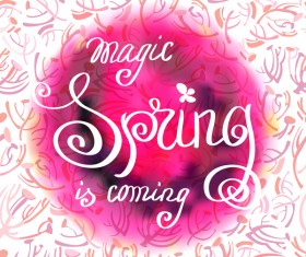 Hand drawn spring pattern design vector