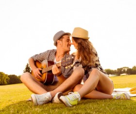 Happy Lovers outing Stock Photo 01