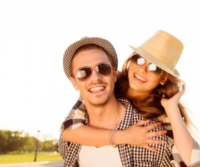 Happy Lovers outing Stock Photo 02